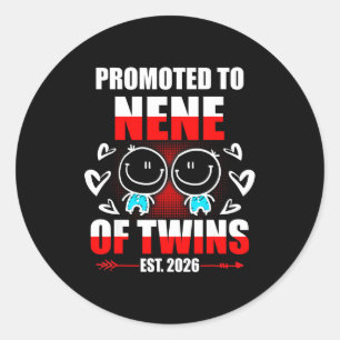 Benoemd tot nene van tweeling 2026 zwangerschap mo ronde sticker