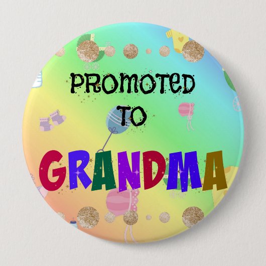 Benoemd tot oma, Feest, Ronde Button 4,0 Cm (Voorkant)