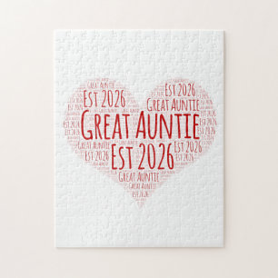 Benoemd tot Oma Tante Est 2026, Cadeau voor Tante Legpuzzel