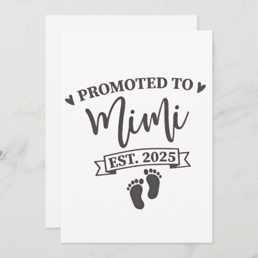 Benoemd tot oma vanaf 2025 Oma-in-wording Feestdagenkaart (Voorkant / Achterkant)