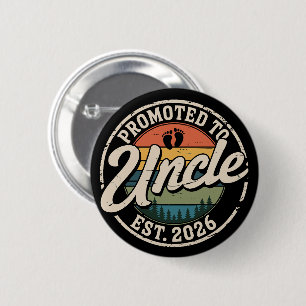 Benoemd tot oom Verwachte datum 2026 Zwangerschaps Ronde Button 5,7 Cm