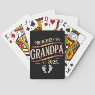 Benoemd tot opa 2025 Opa wordt 2025 Pokerkaarten