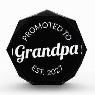Benoemd tot Opa Est 2021 Nieuwe Papa I Fotoblokken