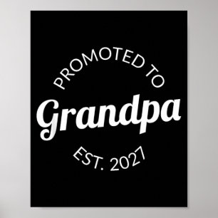 Benoemd tot opa Est 2027 Nieuwe grootvader Papa Poster