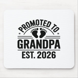 Benoemd tot opa, Geschat 2026, Grappige nieuwe opa Muismat