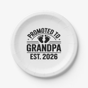 Benoemd tot opa, Geschat 2026, Grappige nieuwe opa Papieren Bordje