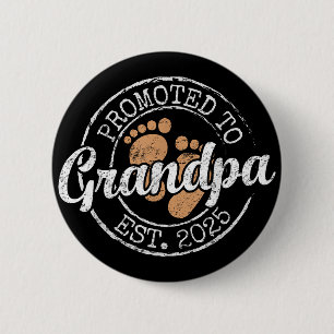 Benoemd tot opa vanaf 2025 Opa worden Ronde Button 5,7 Cm
