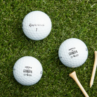Benoemd tot opa zwangerschapsaankondiging golfballen