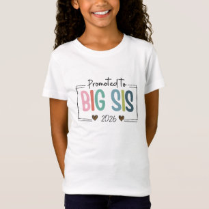 Benoemd tot Oudere Zus 2026 Baby Aankondiging T-shirt