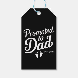 Benoemd tot papa EST 2025 Grappig Binnenkort papa Cadeaulabel