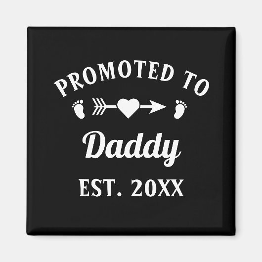 Benoemd tot papa vader vaderschap vaderdag magneet (Voorkant)