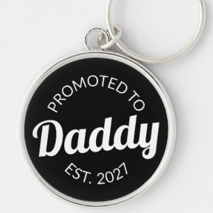 Benoemd tot papa vanaf 2027 Nieuwe papa baby showe Sleutelhanger