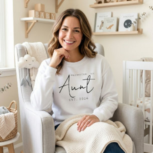 Benoemd tot tante Cozy EST Jaar Schrift Trui