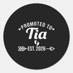 Benoemd tot tante est 2026 grappige Spaanse tante Ronde Sticker