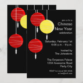 Benoemde Chinese lampions Kaart (Voorkant / Achterkant)