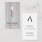 Benoeming Barber Pole Visitekaartje (Voorkant / Achterkant)