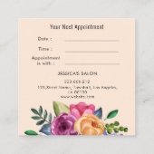 Benoeming Beige Bloemensalon Dermatoloog Afsprakenkaartje (Achterkant)