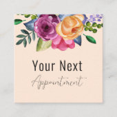 Benoeming Beige Bloemensalon Dermatoloog Afsprakenkaartje (Voorkant)