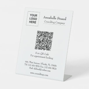 Benoeming boek QR code beroepsbedrijf Pede Reclamebord Met Voetstuk