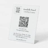 Benoeming boek QR code beroepsbedrijf Reclamebord Met Voetstuk (Voorkant)
