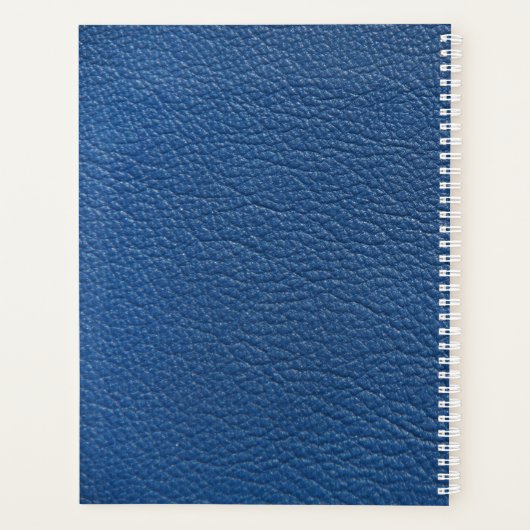 Benoeming Book 2023, Blue Leather Pattern Plann Planner (Achterkant)