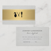 Benoeming Golden Bar Leather Afsprakenkaartje (Voorkant / Achterkant)