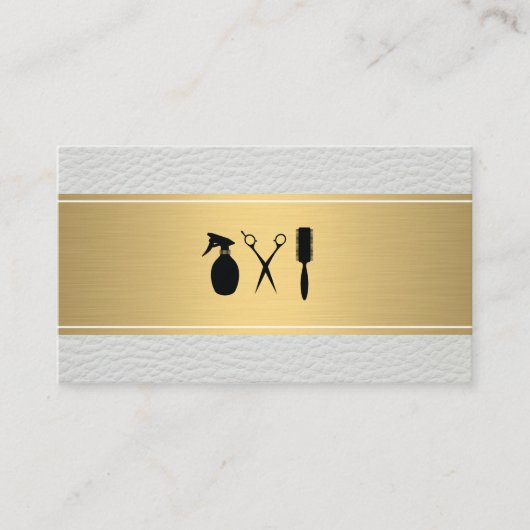 Benoeming Golden Bar Leather Afsprakenkaartje (Voorkant)