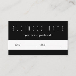 Benoeming herinneringskaart Uw volgende bezoek Visitekaartje