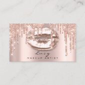 Benoeming leidt Aangepaste Lips Glitter Drift Make Afsprakenkaartje (Voorkant)