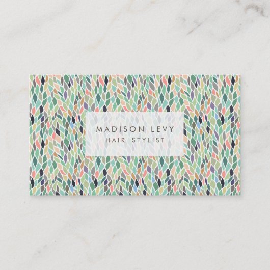 Benoeming patroonhaar Salon-stylist Afsprakenkaartje (Voorkant)