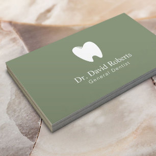 Benoeming tandheelkundige Logo Sage Green Dentist Afsprakenkaartje