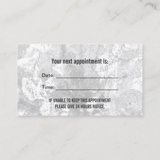 Benoeming tandheelkundige tandheelkundige tandheel afsprakenkaartje (Achterkant)