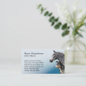 Benoeming van een dierenarts voor paarden en honde afsprakenkaartje (Staand voorkant)