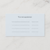 Benoeming van een dierenarts voor paarden en honde afsprakenkaartje (Achterkant)