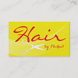 Benoeming van Gele Solid Hair Stylist #2 Afsprakenkaartje