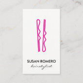 Benoeming van Hot Pink Hair Pins Afsprakenkaartje (Voorkant)