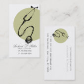 Benoeming van Stethoscoop-handtekenmedicijn Afsprakenkaartje (Voorkant / Achterkant)