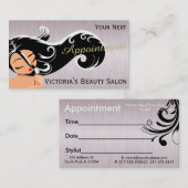 Benoeming voor pieklijst voor vrouwen afsprakenkaartje (Voorkant / Achterkant)