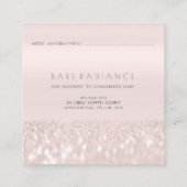 Benoemingskaart Elektrolysis Roos Glitter Logo1 Contactkaartje (Achterkant)