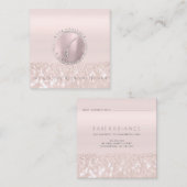 Benoemingskaart Elektrolysis Roos Glitter Logo1 Contactkaartje (Voorkant / Achterkant)