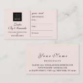 Benoemingskaart Makeup Artist Logo Esthetican Afsprakenkaartje (Voorkant / Achterkant)