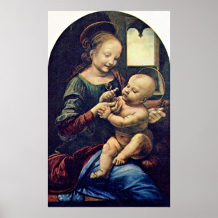 Benois Madonna van Leonardo di ser Piero da Vinci Poster