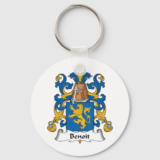 Benoit Family Crest Sleutelhanger (Voorkant)