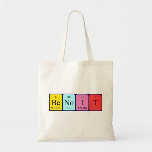 Benoit periodieke table name canvas tas (Voorkant)