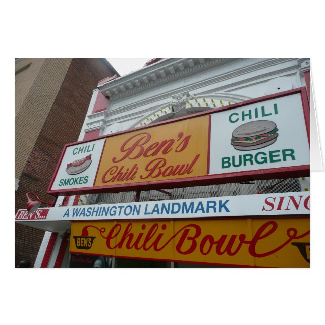 Ben's Chili Bowl, Washington DC, iconische mijlpaa (Voorkant Horizontaal)