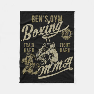 Bens Gym Boksen Mma Retro Design Voor De Naam Ben Fleece Deken