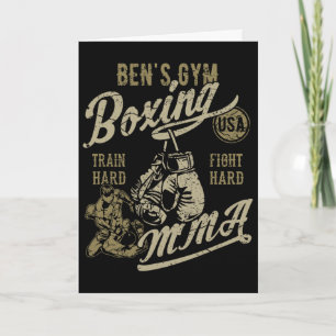Bens Gym Boksen Mma Retro Design Voor De Naam Ben Kaart