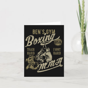 Ben's Gym Boxing MMA Retro Design voor de naam Ben Kaart