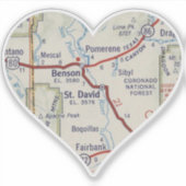 Benson AZ  kaart Sticker (Voorkant)