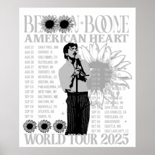 Benson Boone vuurwerk & rolschaatsen Tou Poster